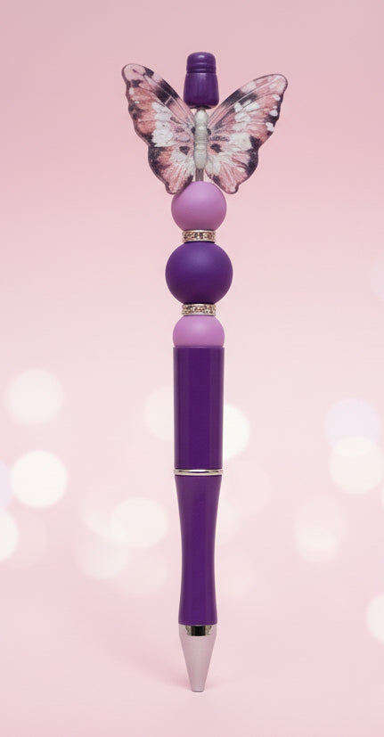 Stylo Violet "Papillon"