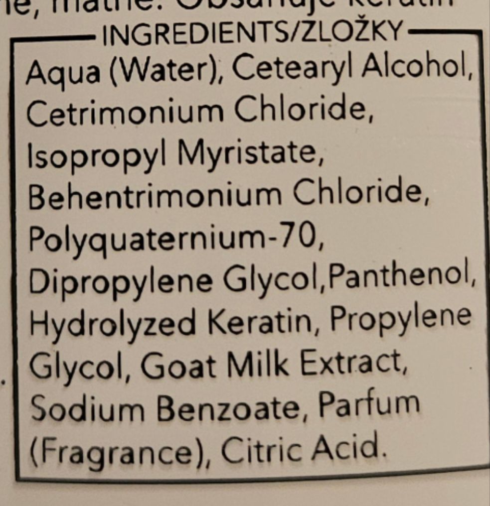 Masque capillaire au lait de chèvre et à la kératine