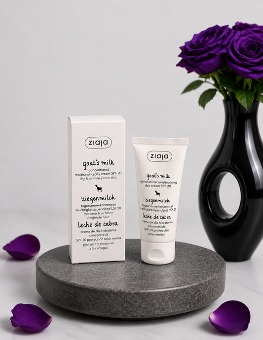 Crème de jour protectrice SPF 20 au lait de chèvre (Lisse, hydrate et adoucit)