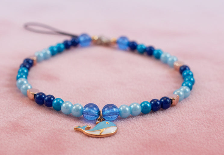 Bijoux de téléphone "Baleine bleue"