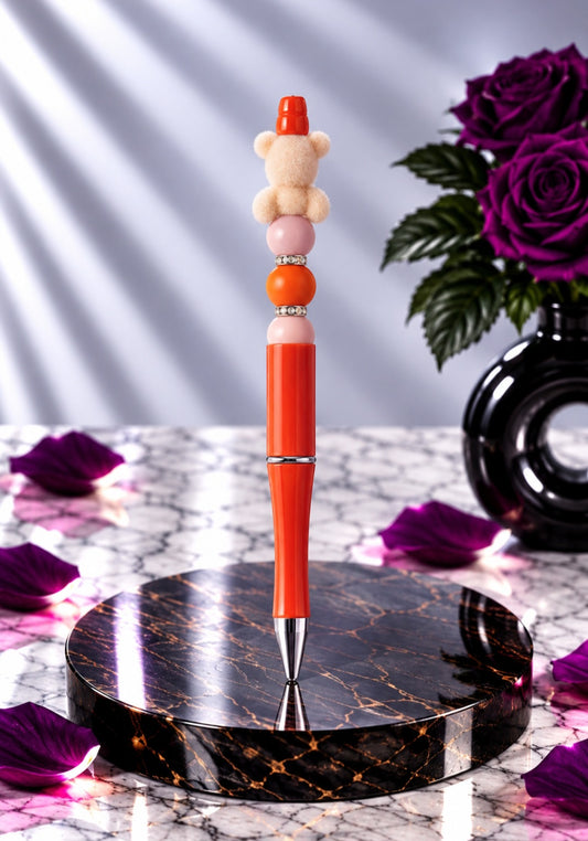 Stylo Orange "Nounours"