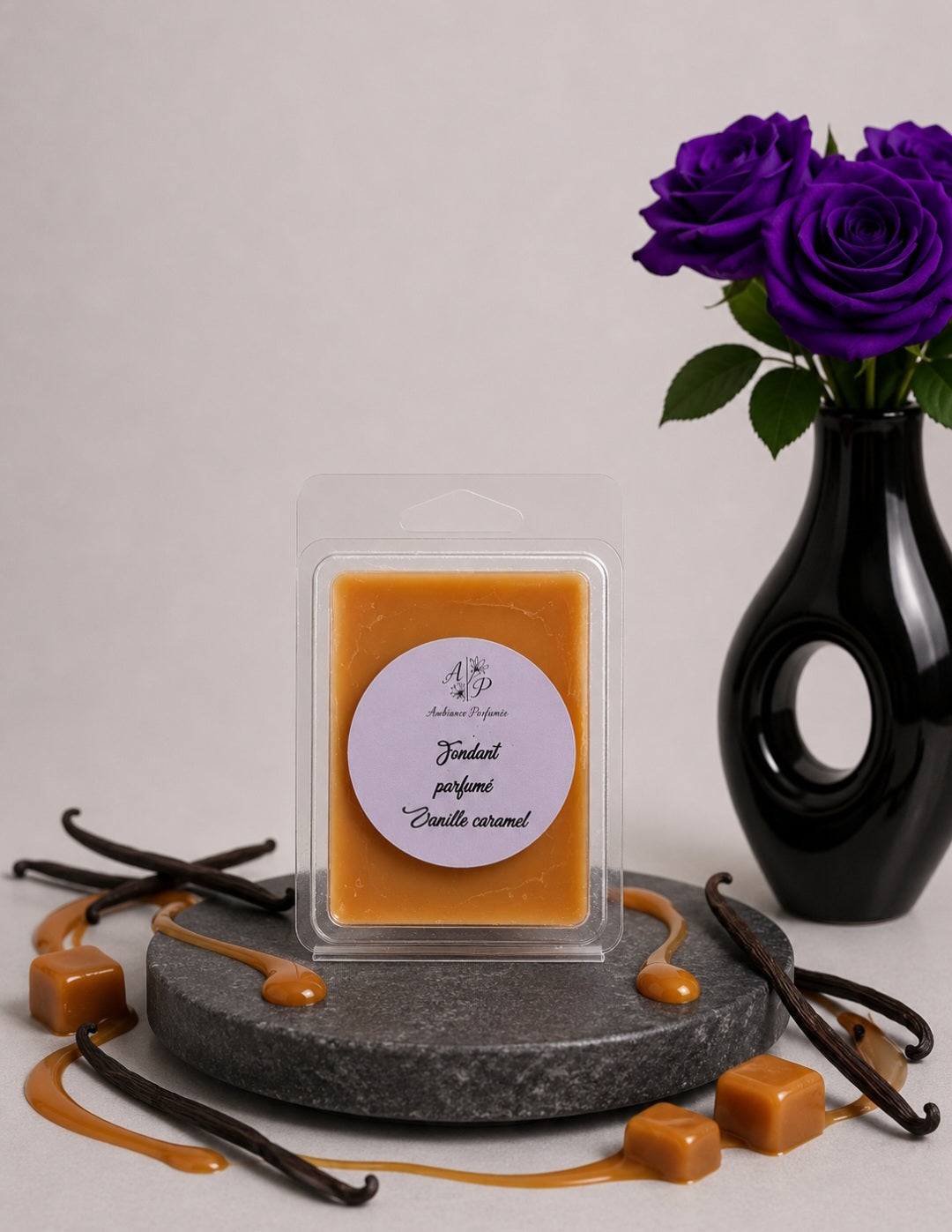 Fondant parfumé Clamshell "Vanille caramel" 60g