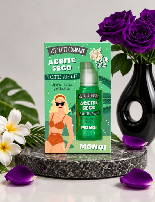 Huile sèche pailletée "Monoï"