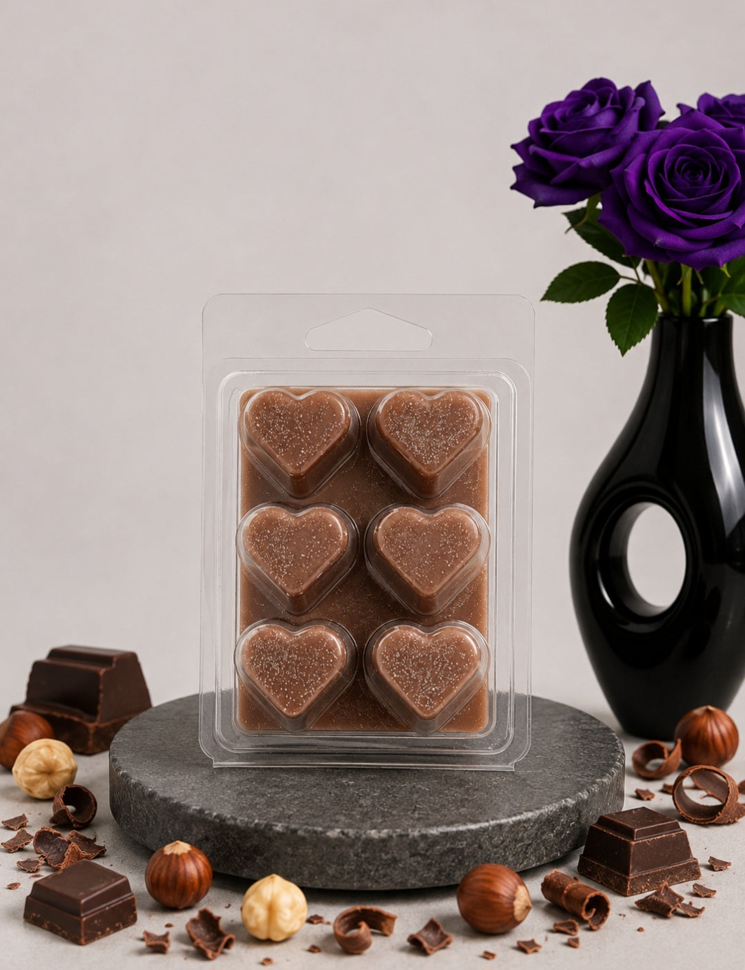 Fondant parfumé Clamshell "Chocolat noisette" 60g