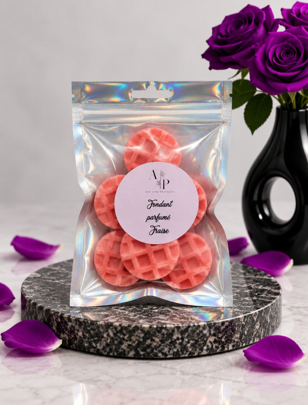 Lot de 7 fondant parfumé "Fraise"  50g