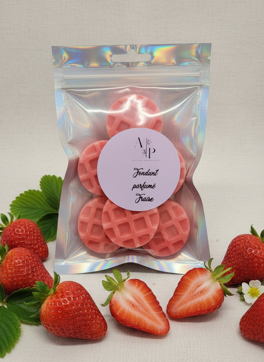 Lot de 7 fondant parfumé "Fraise"  50g