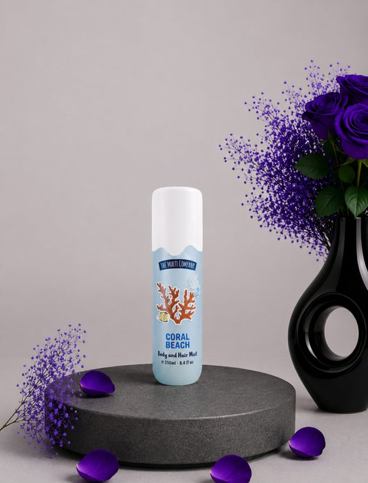 Brume parfumée pailletée "Coral beach"
