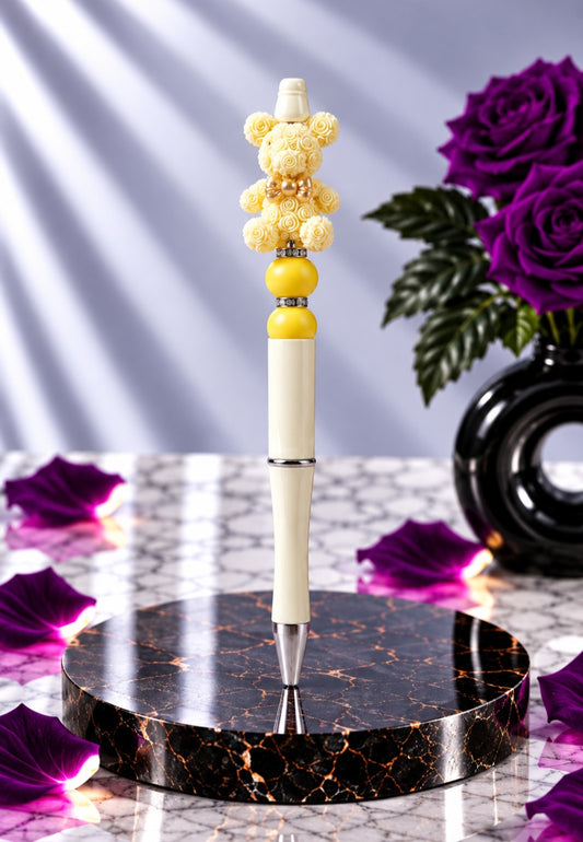 Stylo Jaune "Ourson"